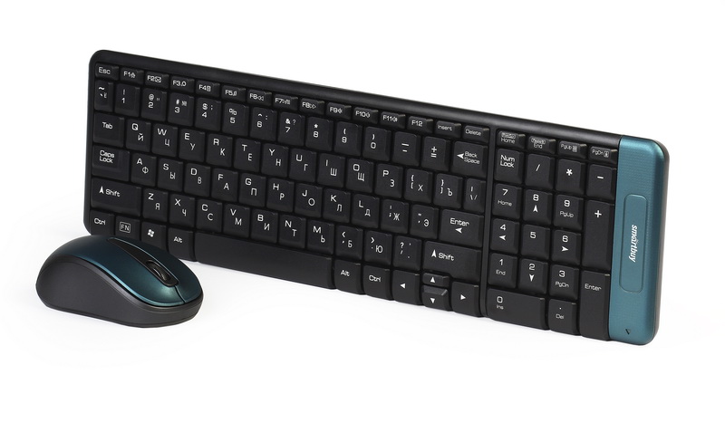 Беспроводной мультимедийный комплект клавиатура + мышь SBC-222358AG-K